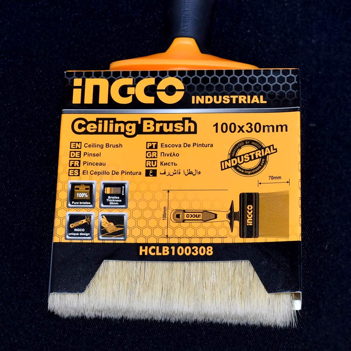 HCLB100308 - INGCO PINCEAU LR DES POILS: 100MM AU MAROC [HCLB100308] — outil INGCO — Maroc — — vue 4