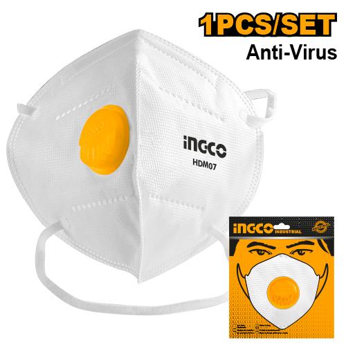HDM07 - INGCO MASQUE ANTI-POUSSIERE FFP2 AVEC VALVE AU MAROC [HDM07] — outil INGCO — Maroc —