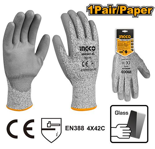 HGCG01-XL - INGCO GANTS ANTI-COUPURE XL ANT-COUPURE ET ANTI-ABRASION AU MAROC [HGCG01-XL] — équipement de sécurité INGCO — Maroc —