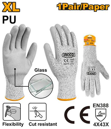 HGCG02-XL - INGCO GANTS ANTI-COUPURE XL ANT-COUPURE ET ANTI-ABRASION AU MAROC [HGCG02-XL] — équipement de sécurité INGCO — Maroc —