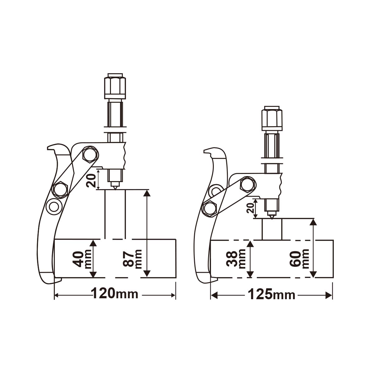 HGP08034 - INGCO EXTRACTEUR A TROIS GRIFFES AU MAROC [HGP08034] — outil INGCO — Maroc — — vue 2