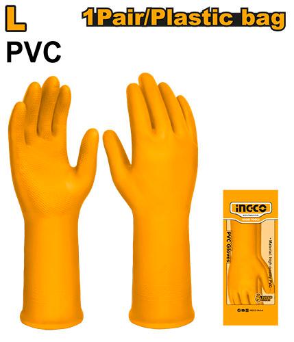 HGVP01 - INGCO GANTS PVC JAUNES NR AU MAROC [HGVP01] — équipement de sécurité INGCO — Maroc —