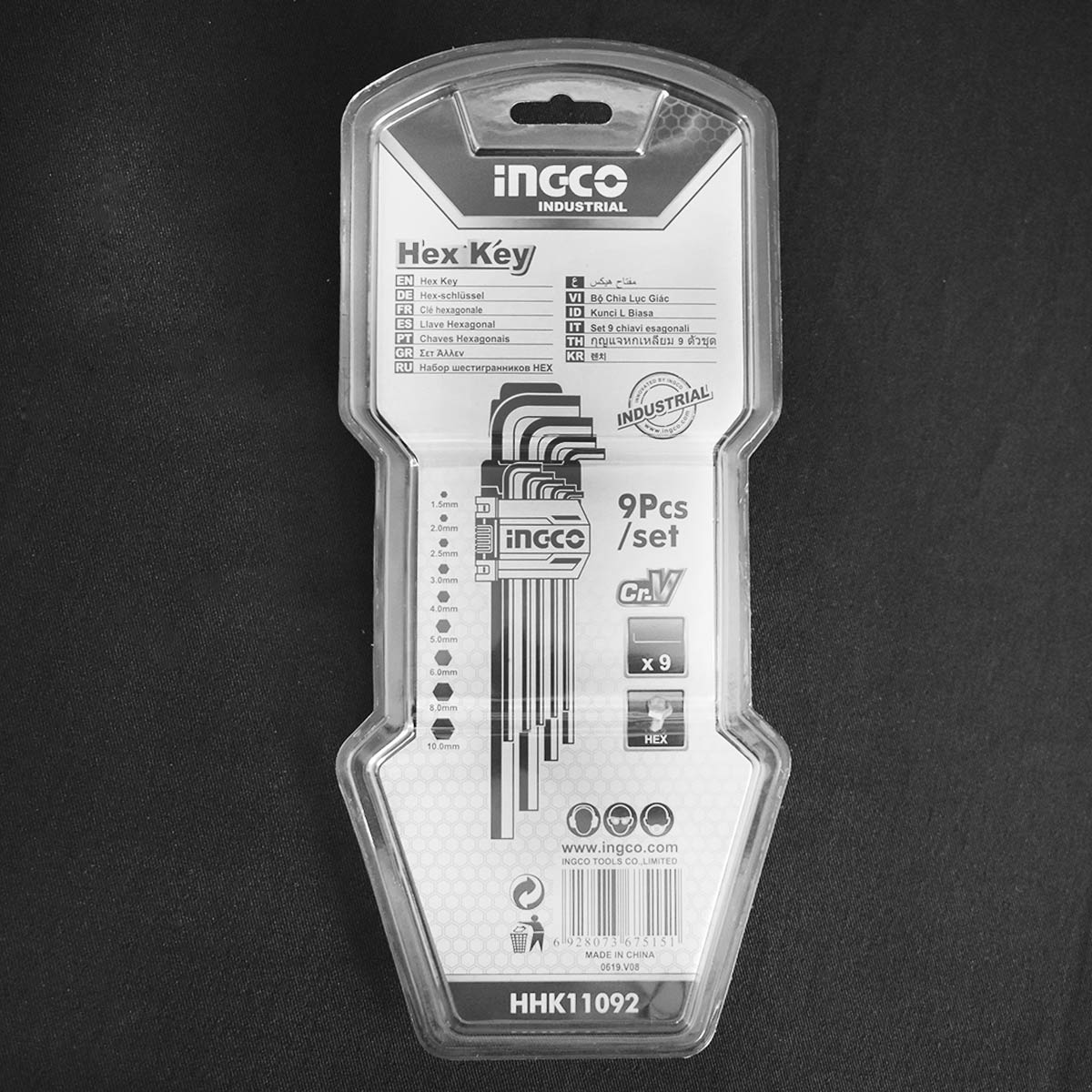 HHK11092 - INGCO CLES HEX EXTRA LONG SET DE 9 PIECES 1.5-10MM AU MAROC [HHK11092] — clé douille INGCO — Maroc — — vue 4
