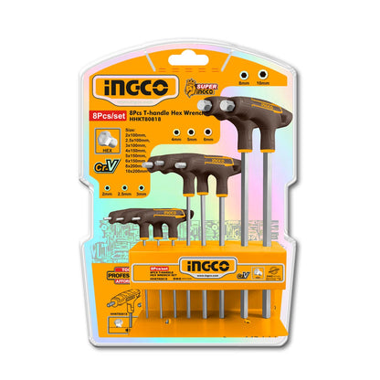 HHKT80828 - INGCO JEU DE 8 CLES HEXAGONALES A POINTE SPHERIQUE T ING AU MAROC [HHKT80828] — clé douille INGCO — Maroc — — vue 2