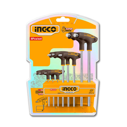 HHKT80838 - INGCO JEU 8 CLES TORX A POIGNEE EN T AU MAROC [HHKT80838] — clé douille INGCO — Maroc — — vue 2