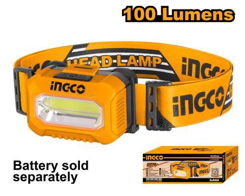 HHL013AAA5 - INGCO LAMPE FRONTALE A PILES 100 LUMENS INGCO AU MAROC [HHL013AAA5] — outil INGCO — Maroc —