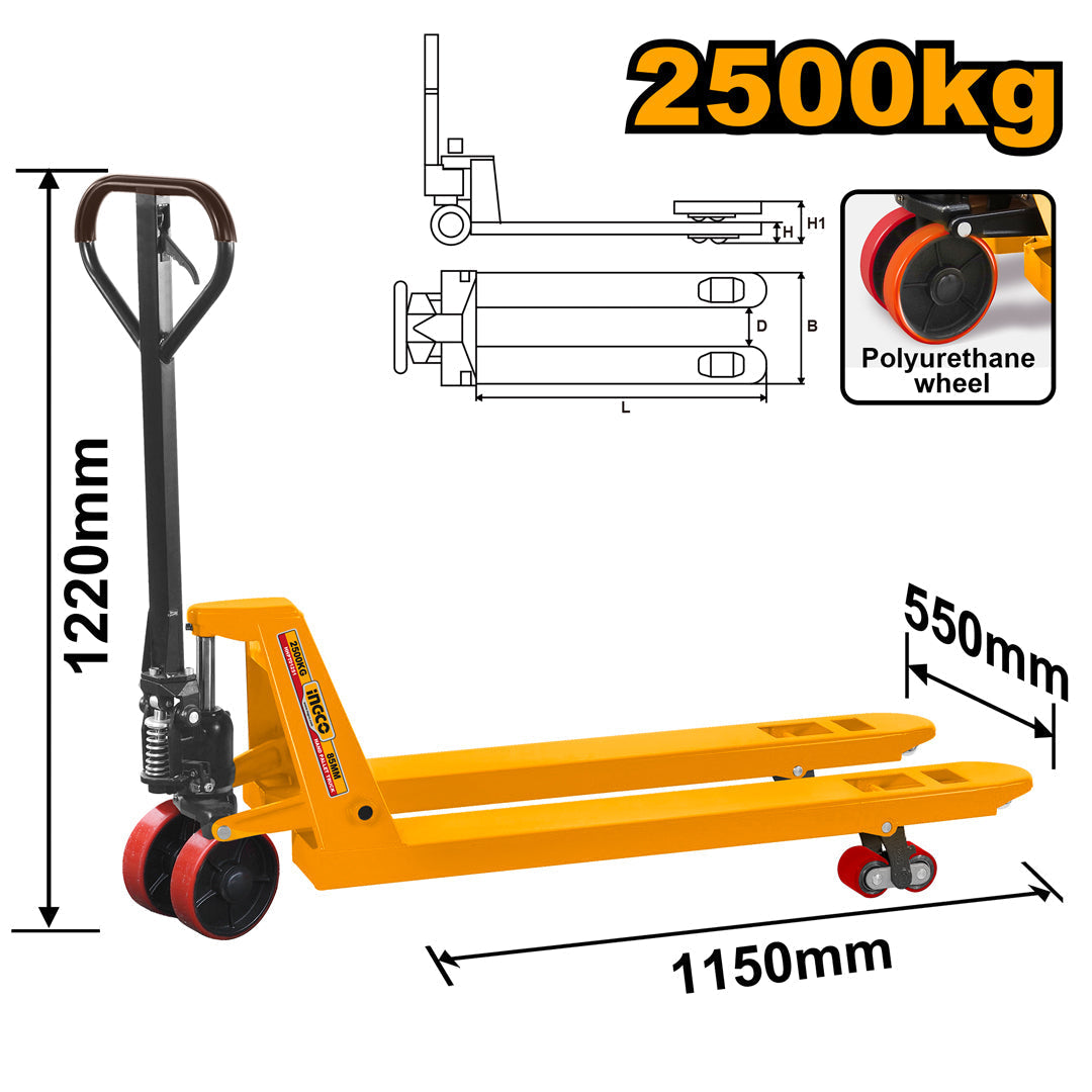 HHPT01251 - INGCO TRANSPALETTE MANUEL 2500KG AU MAROC [HHPT01251] — outil INGCO — Maroc — — vue 3
