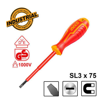 HISD813075 - INGCO TOURNEVIS ISOLE SL3.0×75 AU MAROC [HISD813075] — tournevis INGCO — Maroc — — vue principale