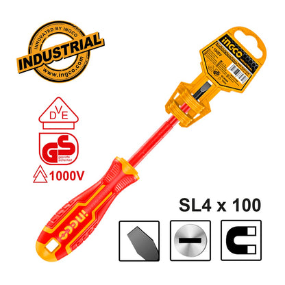 HISD814100 - INGCO TOURNEVIS ISOLE SL4.0×100 AU MAROC [HISD814100] — tournevis INGCO — Maroc — — vue 2