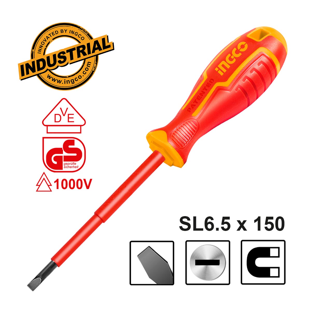 HISD816150 - INGCO TOURNEVIS ISOLE SL 6.5×150 AU MAROC [HISD816150] — tournevis INGCO — Maroc — — vue principale