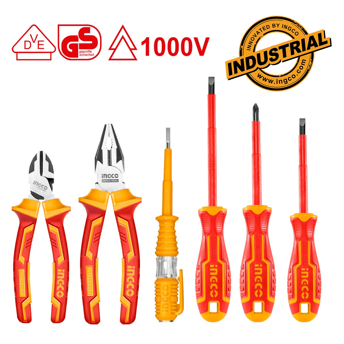HKIST3061 - INGCO ENSEMBLE DE 6 OUTILS A MAIN ISOLES 1000V AU MAROC [HKIST3061] — outil INGCO — Maroc — — vue principale