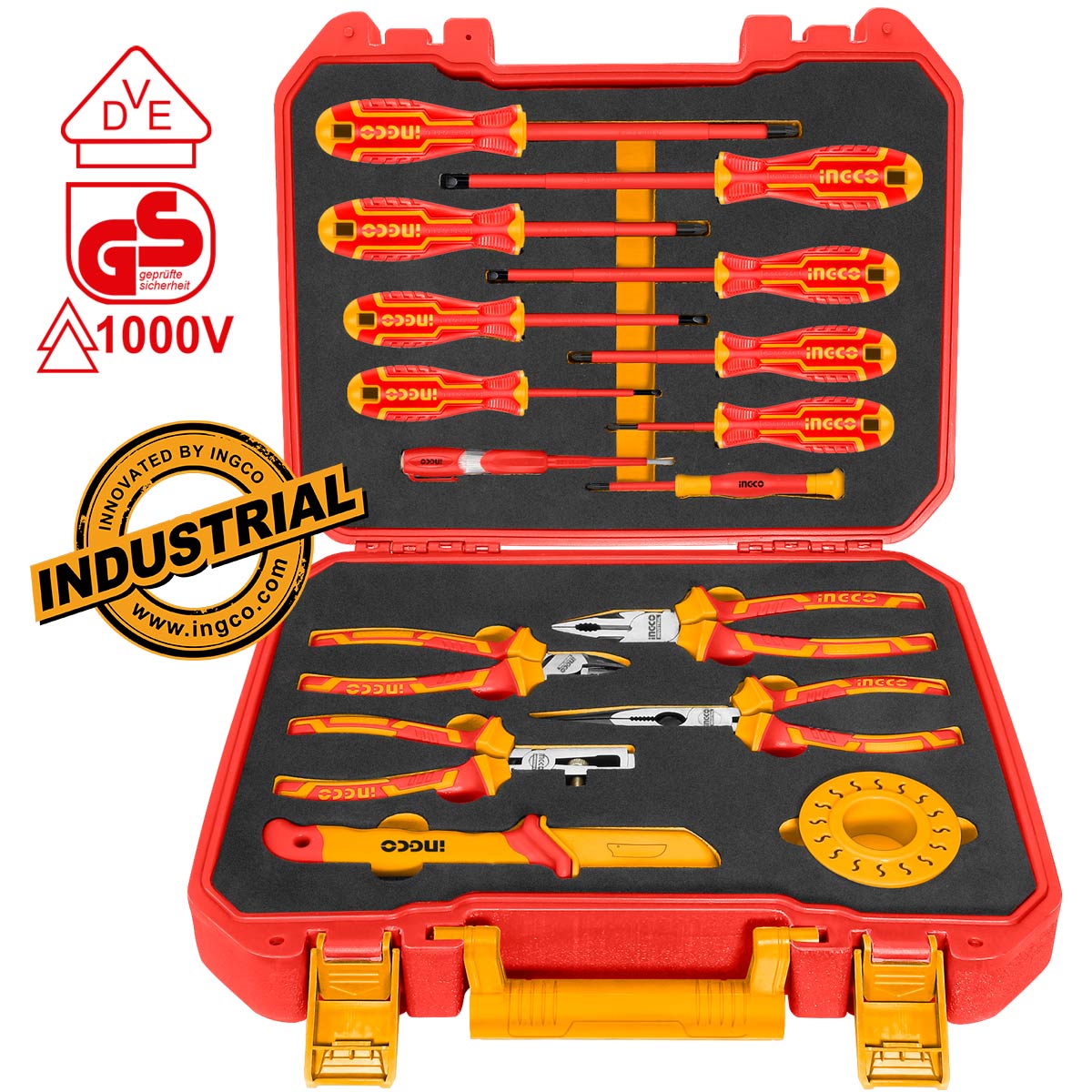 HKITH1601 - INGCO MALETTE 16PCS OUTILLAGE A MAIN ISOLE AU MAROC [HKITH1601] — outil INGCO — Maroc — — vue principale