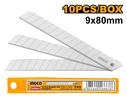 HKNSB0901 - INGCO BOITE DE 10 LAMES DE CUTTER 9X80MM AU MAROC [HKNSB0901] — lame accessoire INGCO — Maroc —