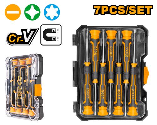 HKSD0718 - INGCO SET DE 7 TOURNEVIS A PRECISION AU MAROC [HKSD0718] — tournevis INGCO — Maroc —