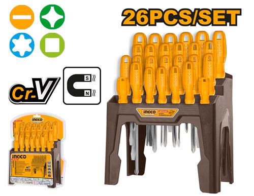 HKSD2658 - INGCO SET DE 26 TOURNEVIS AU MAROC [HKSD2658] — tournevis INGCO — Maroc —
