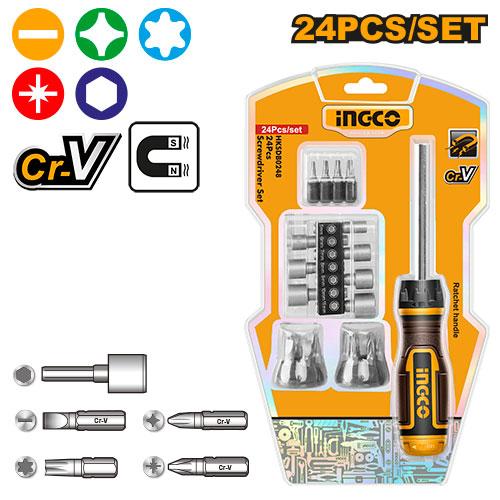 HKSDB0248 - INGCO COFFRET TOURNEVIS 24 EMBOUTS AU MAROC [HKSDB0248] — tournevis INGCO — Maroc —