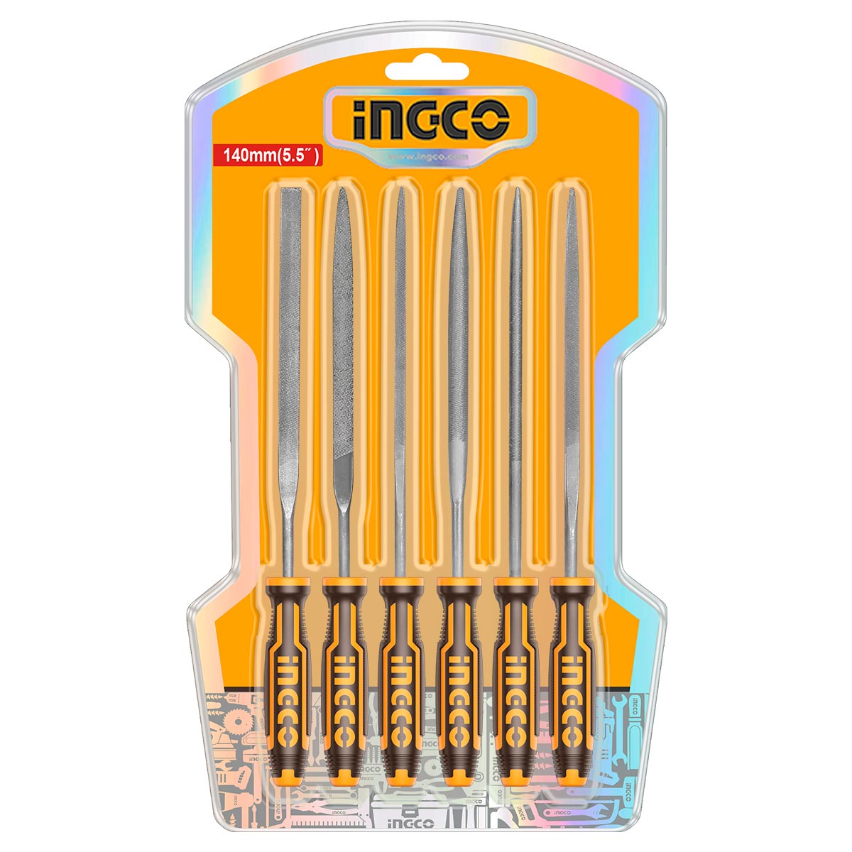 HKTF63 - INGCO SET DE 6 LIMES ACIER 140MM AU MAROC [HKTF63] — outil INGCO — Maroc — — vue 2