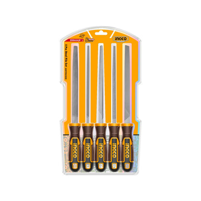 HKTFS0508 - INGCO SET DE 5 LIMES EN ACIER 200MM AU MAROC [HKTFS0508] — outil INGCO — Maroc — — vue 2