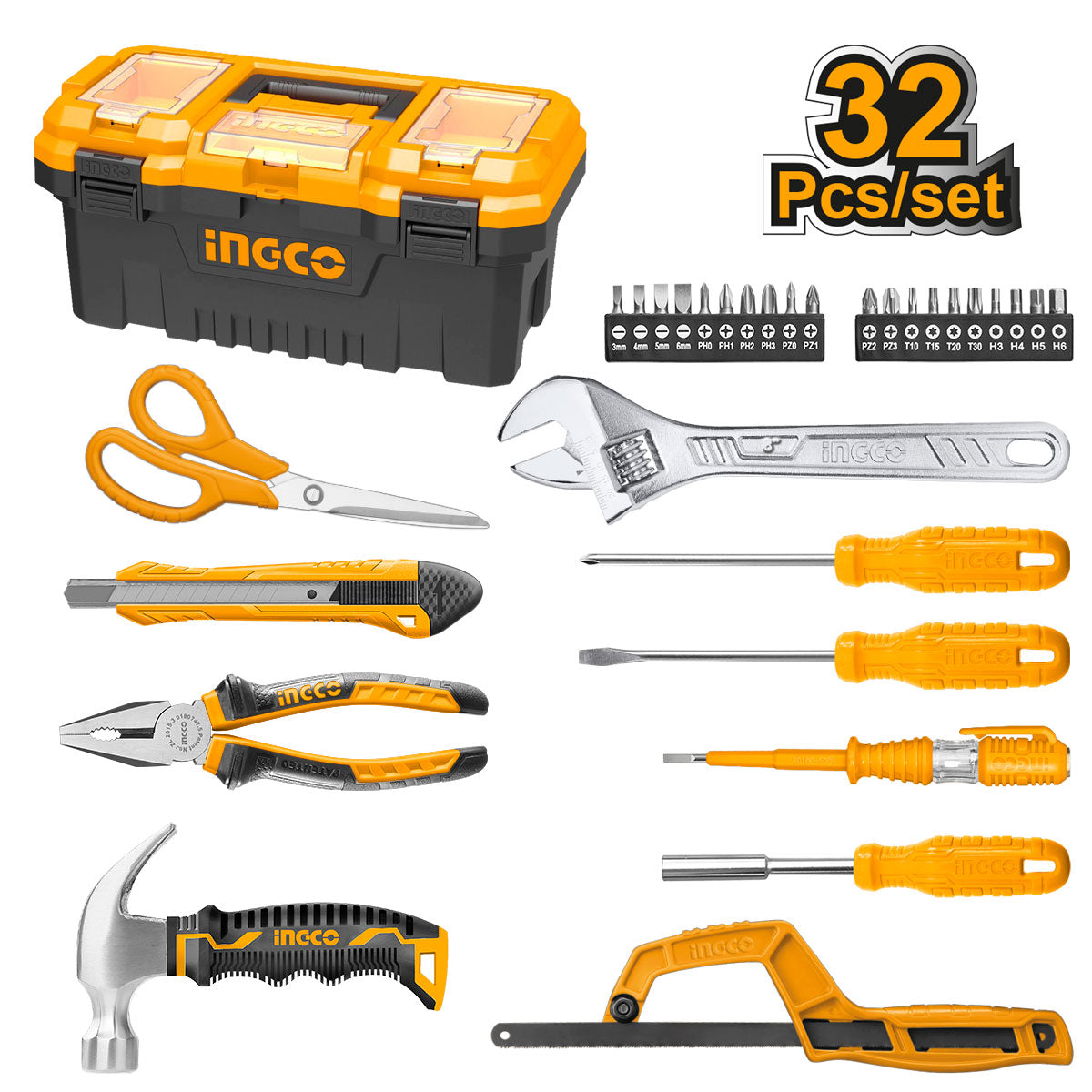 HKTHP10321 - INGCO BOITE A OUTILS 32 PCS AU MAROC [HKTHP10321] — outil INGCO — Maroc — — vue principale