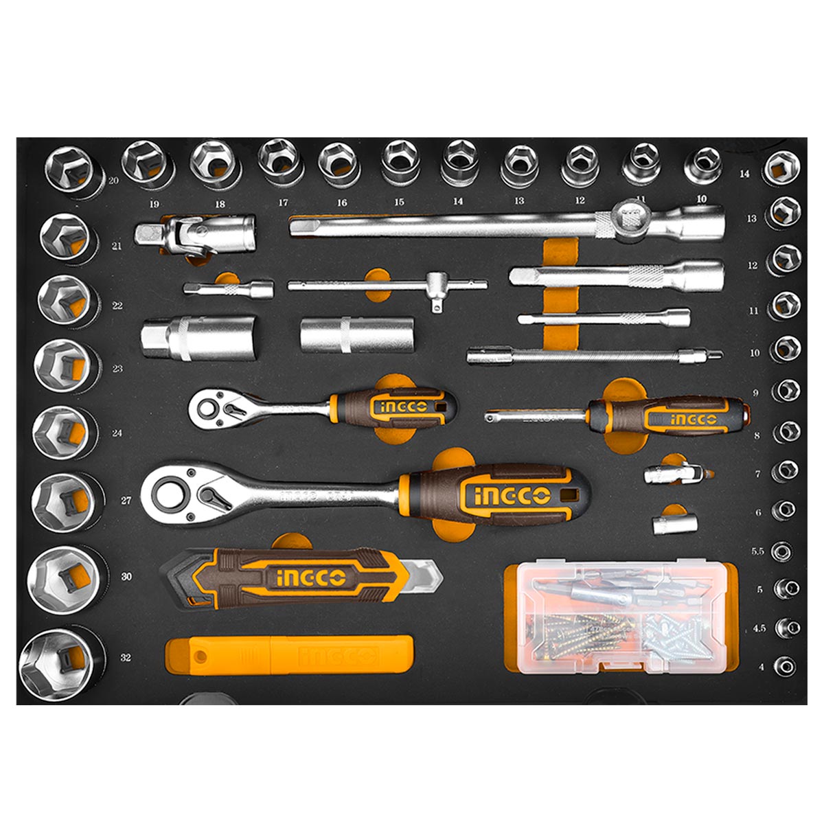 HKTHP21471 - INGCO VALISE D'OUTILS A MAIN 147PCS AU MAROC [HKTHP21471] — outil INGCO — Maroc — — vue 2