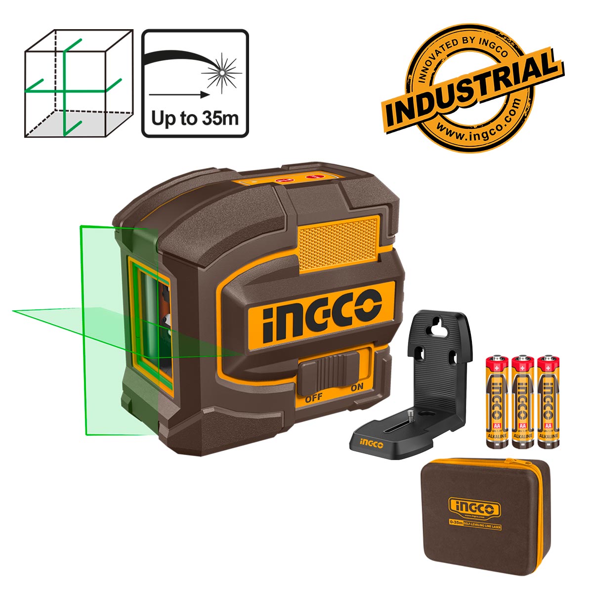 HLL156601 - INGCO NIVEAU LASER AUTO NIVELLEMENT 15M INGCO AU MAROC [HLL156601] — outil de mesure INGCO — Maroc — — vue principale