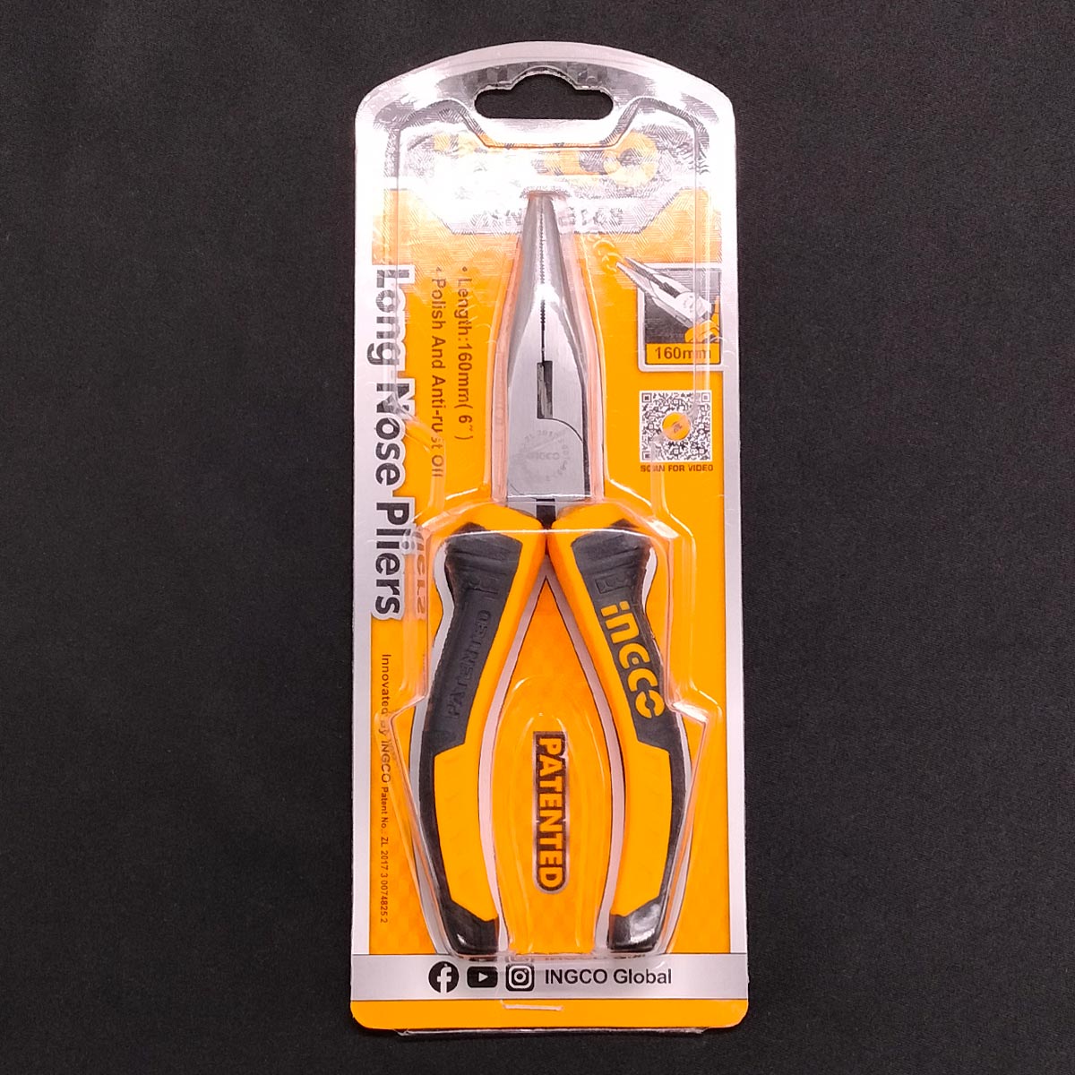 HLNP08168 - INGCO PINCE A BEC LONG 160MM SS AU MAROC [HLNP08168] — outil INGCO — Maroc — — vue 4