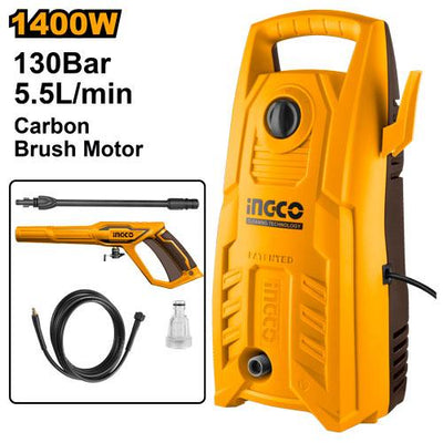 INGCO NETTOYEUR HAUTE PRESSION 130 BARS 1400W AU MAROC [HPWR14008]
