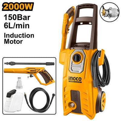 INGCO NETTOYEUR HAUTE PRESSION 150 BARS 2000W AU MAROC [HPWR20008]