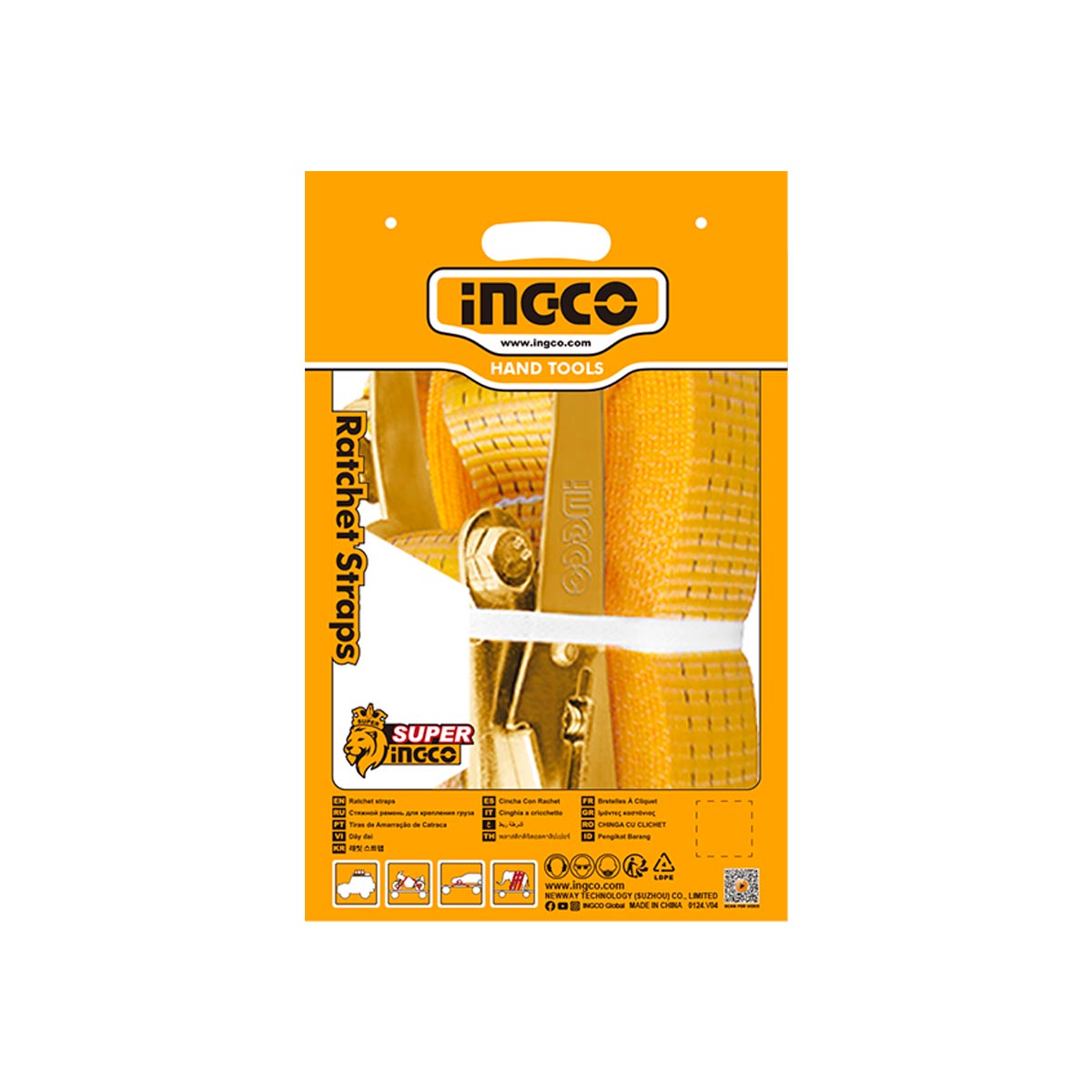 HRSP5101 - INGCO SANGLES A CLIQUET 10 METRES 5 TONNES AU MAROC [HRSP5101] — outil INGCO — Maroc — — vue 2