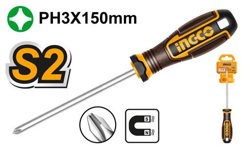 HSDPH3150 - INGCO TOURNEVIS PHILLIPS PH3 D：8.0MM LR：150 AU MAROC [HSDPH3150] — tournevis INGCO — Maroc —