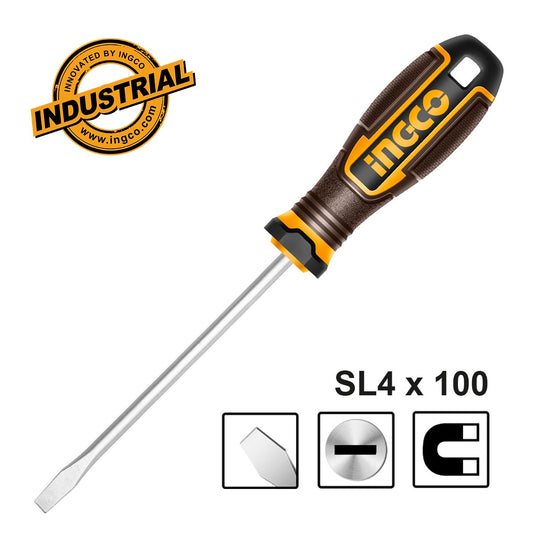 HSDSL4100 - INGCO TOURNEVIS A FENTE D:4MM L:100MM AU MAROC [HSDSL4100] — tournevis INGCO — Maroc — — vue principale