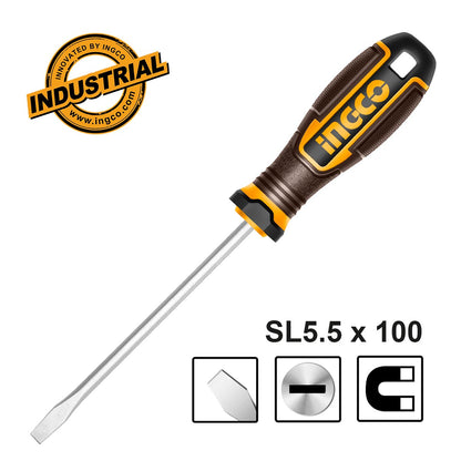 HSDSL5100 - INGCO TOURNEVIS A FENTE D:5MM L:100MM AU MAROC [HSDSL5100] — tournevis INGCO — Maroc — — vue principale