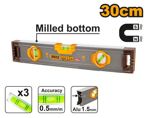 HSL38030M - INGCO NIVEAU A BULLE MAGNETIQUE 30CM AU MAROC [HSL38030M] — outil de mesure INGCO — Maroc —