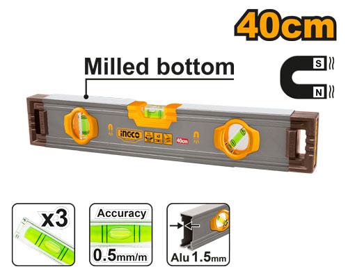 HSL38040M - INGCO NIVEAU A BULLE MAGNETIQUE 40CM AU MAROC [HSL38040M] — outil de mesure INGCO — Maroc —