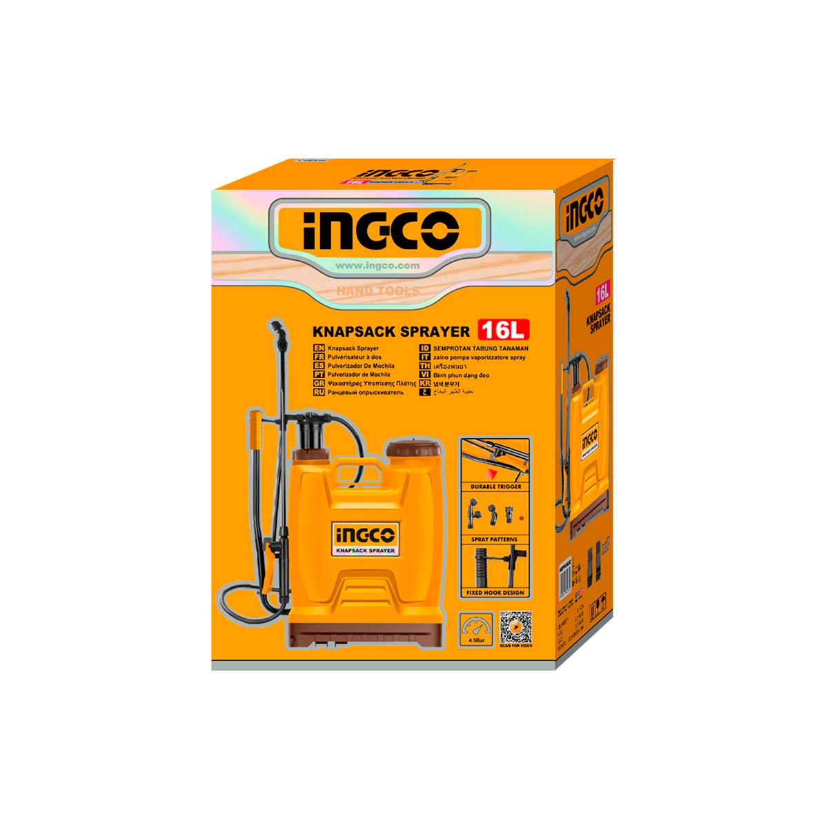 HSPP41602 - INGCO PULVERISATEUR PRESSION A DOS 16L NR AU MAROC [HSPP41602] — outil INGCO — Maroc — — vue 2