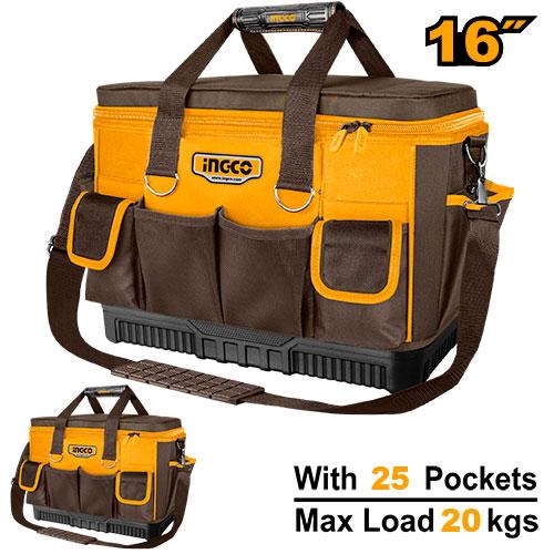 HTBG10 - INGCO SAC A OUTILS 16" 25 POCHES BASE RENFORCEE AU MAROC [HTBG10] — outil INGCO — Maroc —