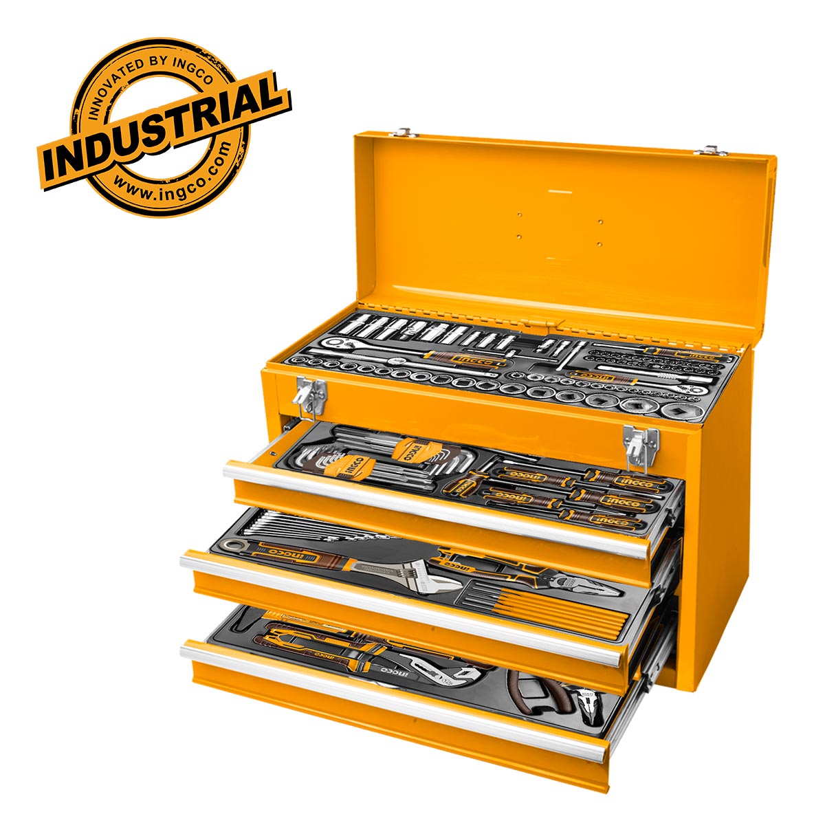 HTCS221321 - INGCO BOITE A OUTILS 3 TIROIRS 132PCS NR AU MAROC [HTCS221321] — outil INGCO — Maroc — — vue 3
