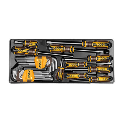 HTCS221321 - INGCO BOITE A OUTILS 3 TIROIRS 132PCS NR AU MAROC [HTCS221321] — outil INGCO — Maroc — — vue 5