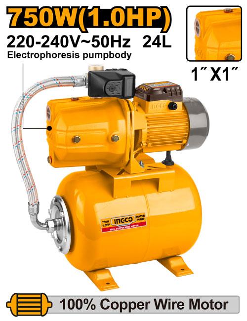 JPT07508 - INGCO POMPE A EAU A JET AUTOMATIQUE 750W 1HP AU MAROC [JPT07508] — pompe INGCO — Maroc —