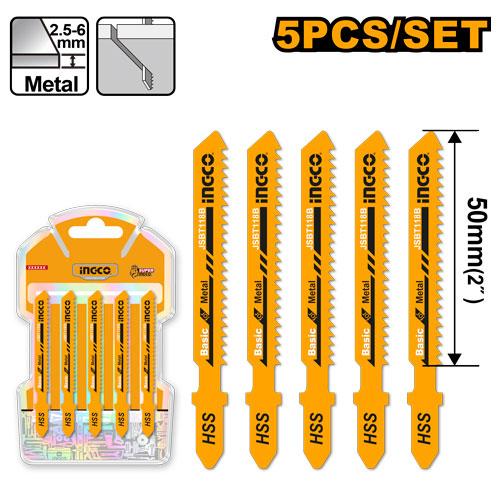 JSBT118B - INGCO LAMES SCIE SAUTEUSE 5PCS METAL BOIS ALU 74MM AU MAROC [JSBT118B] — scie INGCO — Maroc —