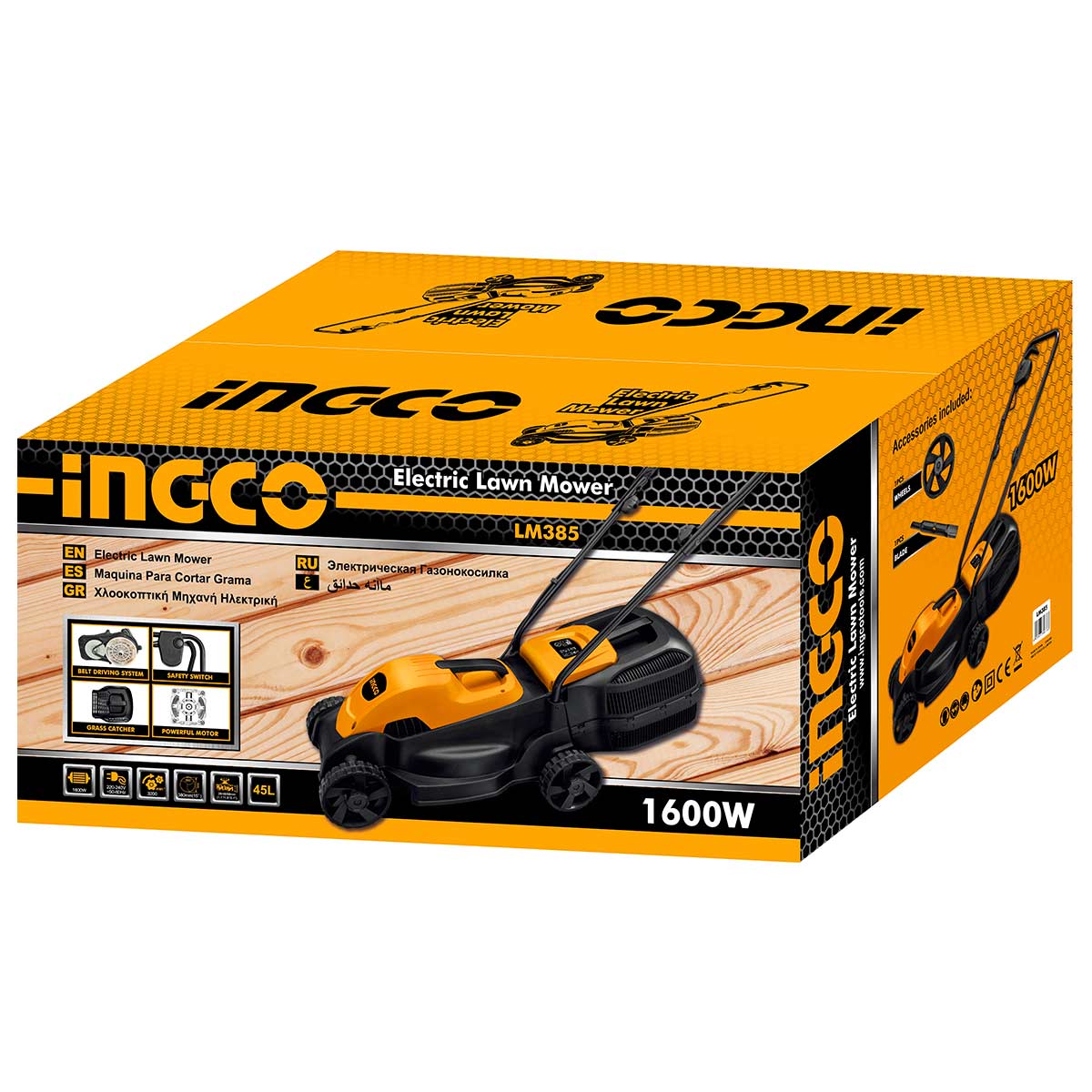 LM385 - INGCO TONDEUSE ELECTRIQUE 380MM 1600W 45L AU MAROC [LM385] — outil INGCO — Maroc — — vue 2