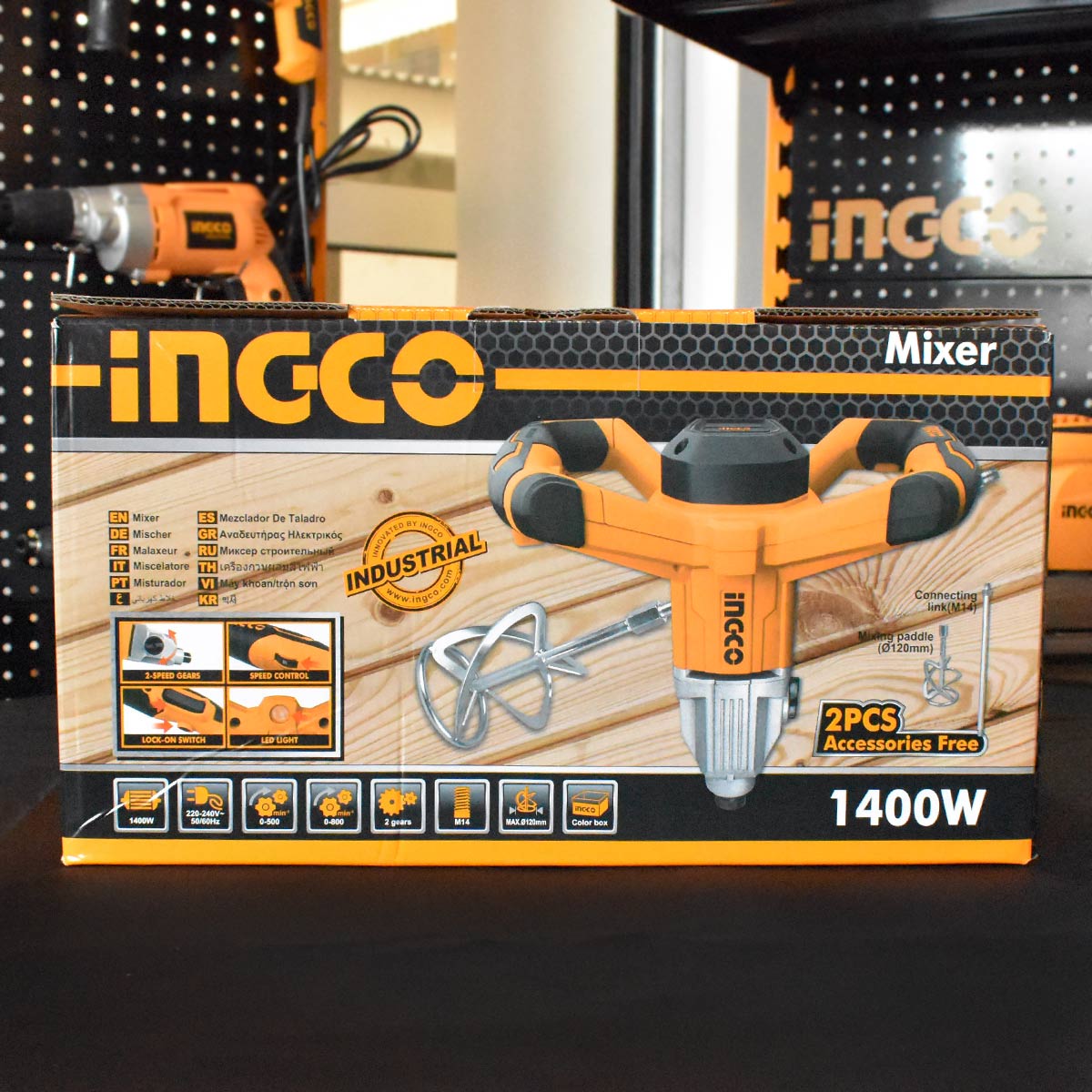 MX214008 - INGCO MALAXEUR A PEINTURE ET BETON 1400W AU MAROC [MX214008] — outil INGCO — Maroc — — vue 2