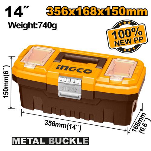 PBX1402 - INGCO BOITE A OUTILS PVC CHARNIERES METAL 14'' AU MAROC [PBX1402] — outil INGCO — Maroc —
