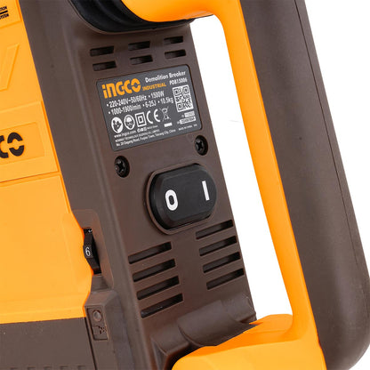 PDB15006 - INGCO MARTEAU BURINEUR 10KG 1500W + 2 BURINS AU MAROC [PDB15006] — perforateur INGCO — Maroc — — vue 3