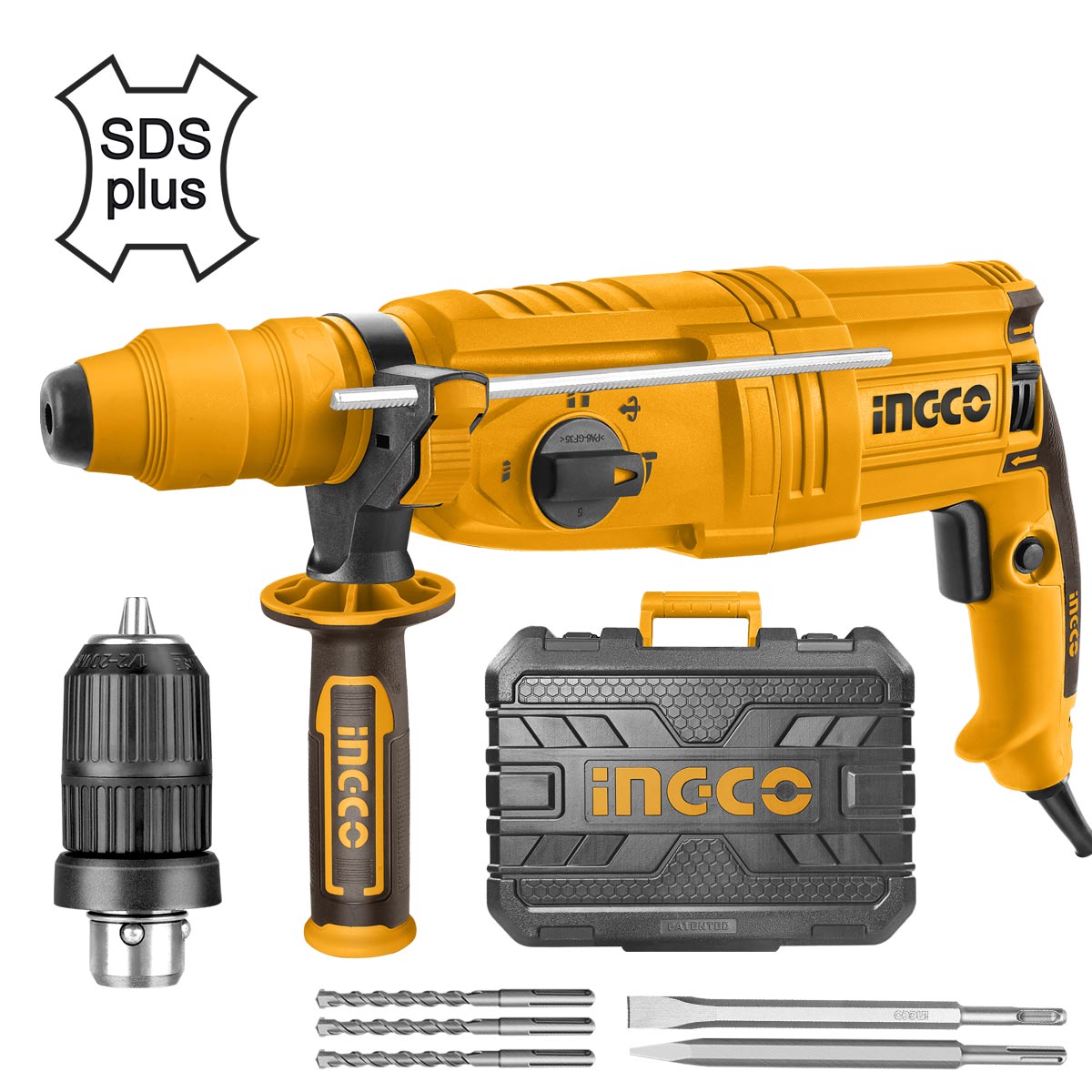 RGH9028-2 - INGCO MARTEAU PERFORATEUR 26MM 800W+MANDRIN AU MAROC [RGH9028-2] — perforateur INGCO — Maroc — — vue principale