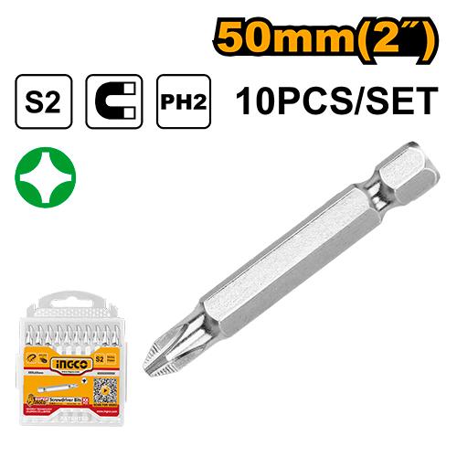 SDB11PH223 - INGCO SET DE 10 EMBOUTS PH2 AU MAROC [SDB11PH223] — outil INGCO — Maroc —