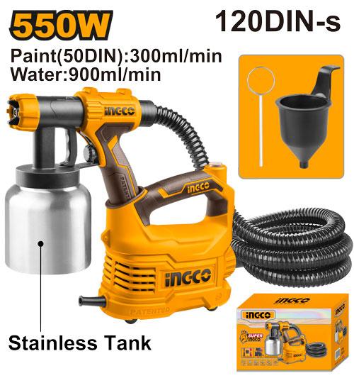 SPG5008-2 - INGCO PISTOLET A PEINTURE 550W BAC EN ALUMINIUM AU MAROC [SPG5008-2] — outil INGCO — Maroc —