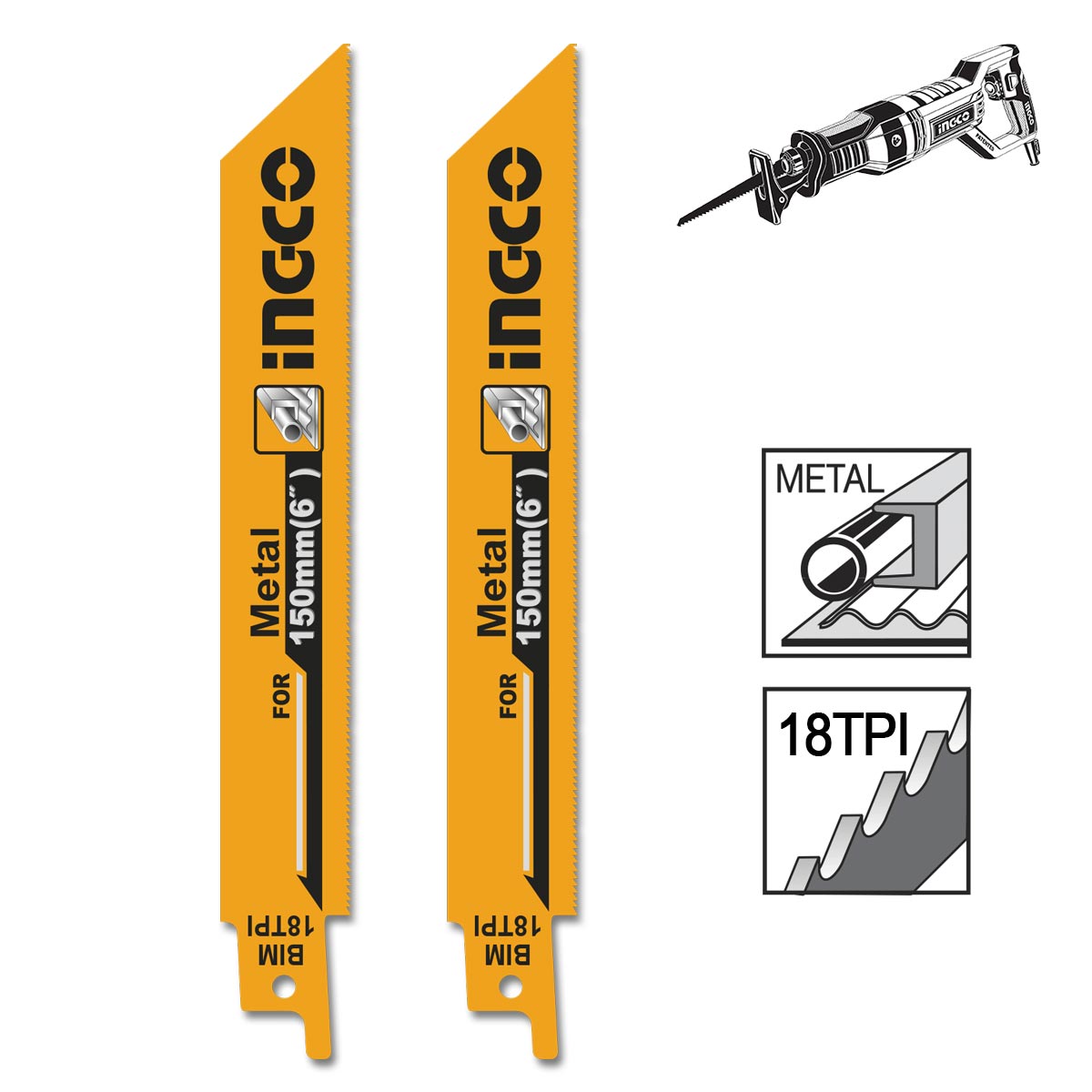 SSB922EF - INGCO LAMES POUR SCIE SABRE 2PCS METAL AU MAROC [SSB922EF] — scie INGCO — Maroc — — vue principale