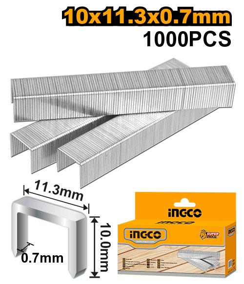 STS0110 - INGCO BOITE AGRAFE 1000PCS 10MM 0.7MM HSG1403 AU MAROC [STS0110] — outil INGCO — Maroc —