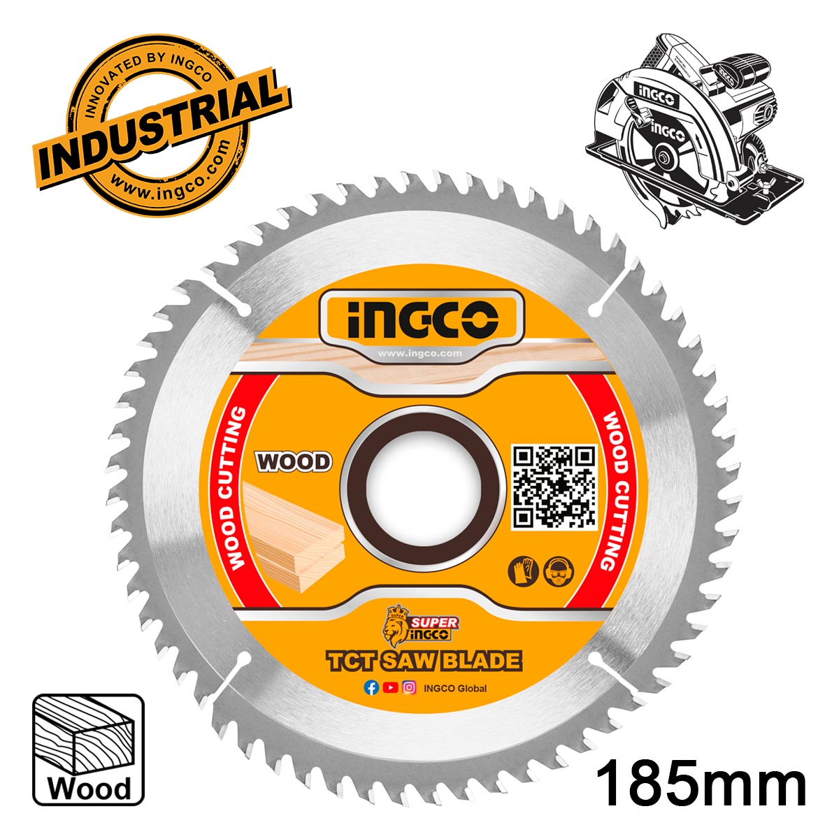 TSB118513 - INGCO DISQUE ALU 185MM 60 DENTS AU MAROC [TSB118513] — disque accessoire INGCO — Maroc — — vue principale